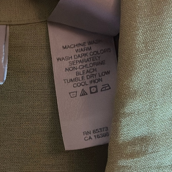 EUC Y2K First Issue Liz Claiborne Cropped Ramie Blend Button Down Shirt - Picture 11 of 11